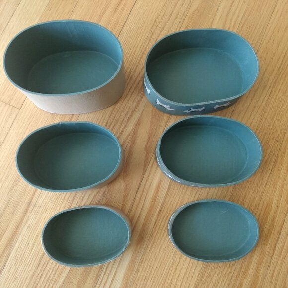 Vintage Nesting Shaker Boxes Hand Painted Cows Country Farmhouse Decor - Picture 12 of 12